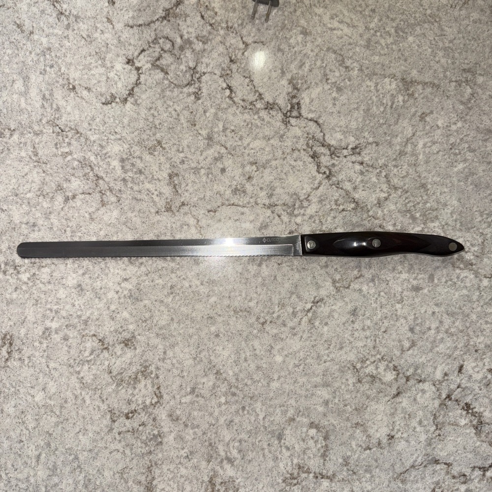 Cutco 10 Inch Slicer Bread Serrated Knife Classic Brown 1724 KJ USA